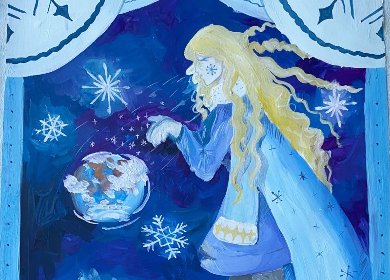 Новогодняя выставка работ учащихся студии "Палитра" открывается в ФПГИ